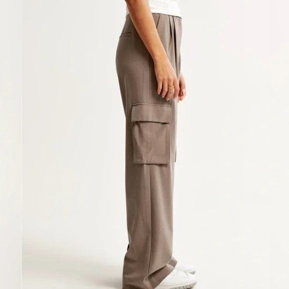 Abercrombie & Fitch Af Sloane Lightweight Tailored Cargo Pant - 30 Brown - Picture 5 of 6